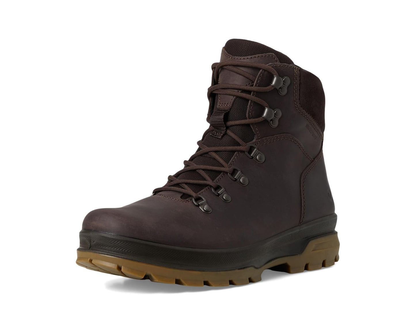 Men's ECCO Sport Rugged Track Plain Toe High Waterproof Hiking Boots Coffee