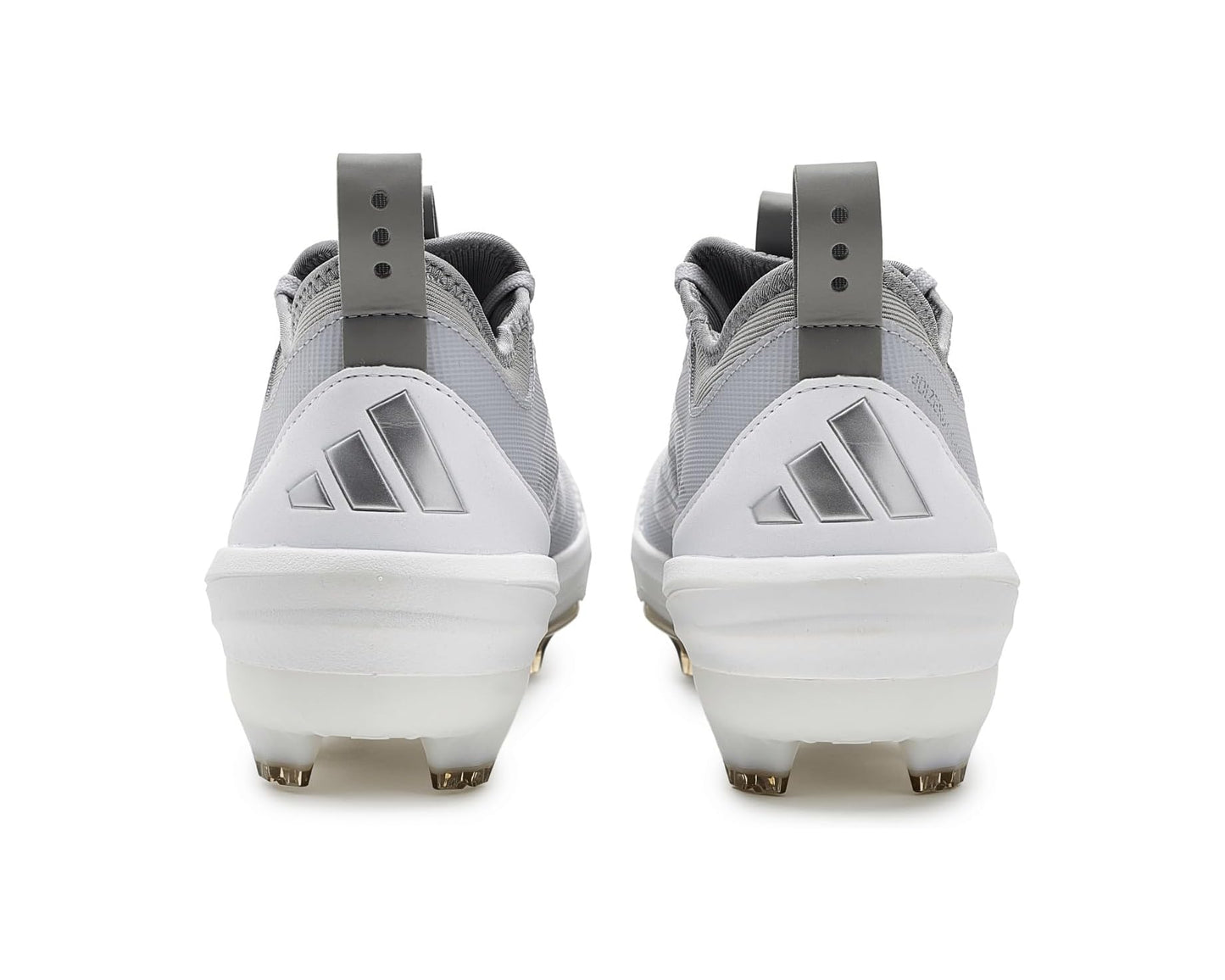 Men's adidas adiZero Impact 2.0 TPU Baseball Cleats Team Light Grey/White/Silver Metallic