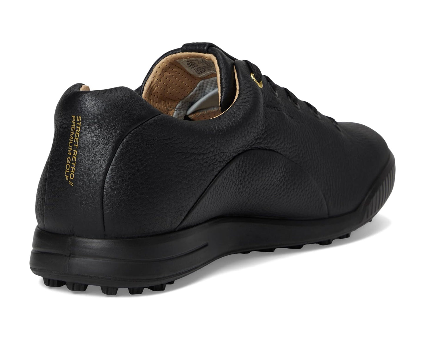 Men's ECCO Golf Street Retro Hybrid Waterproof Golf Shoe Black