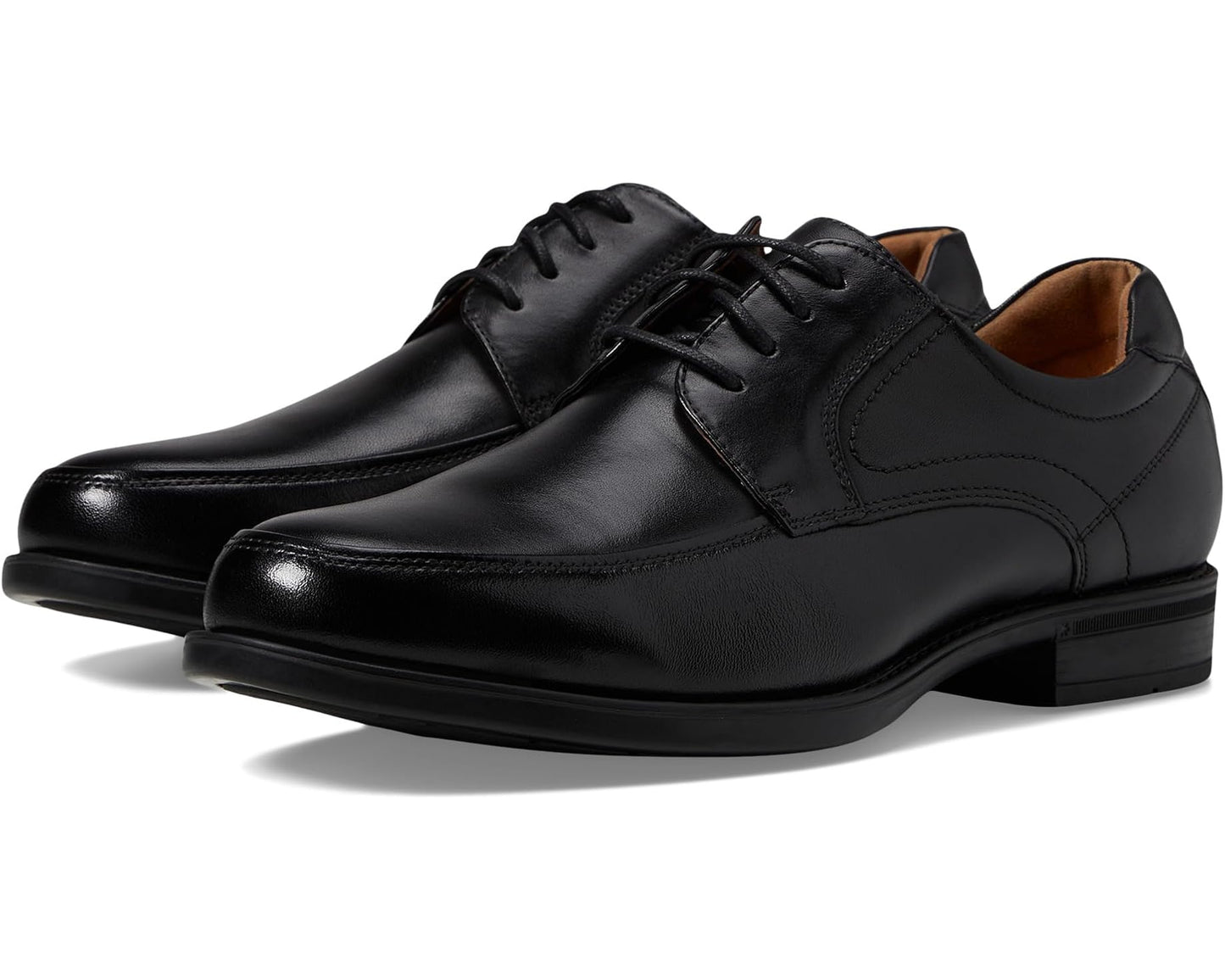 Men's Florsheim Midtown Moc Toe Oxford Black Smooth
