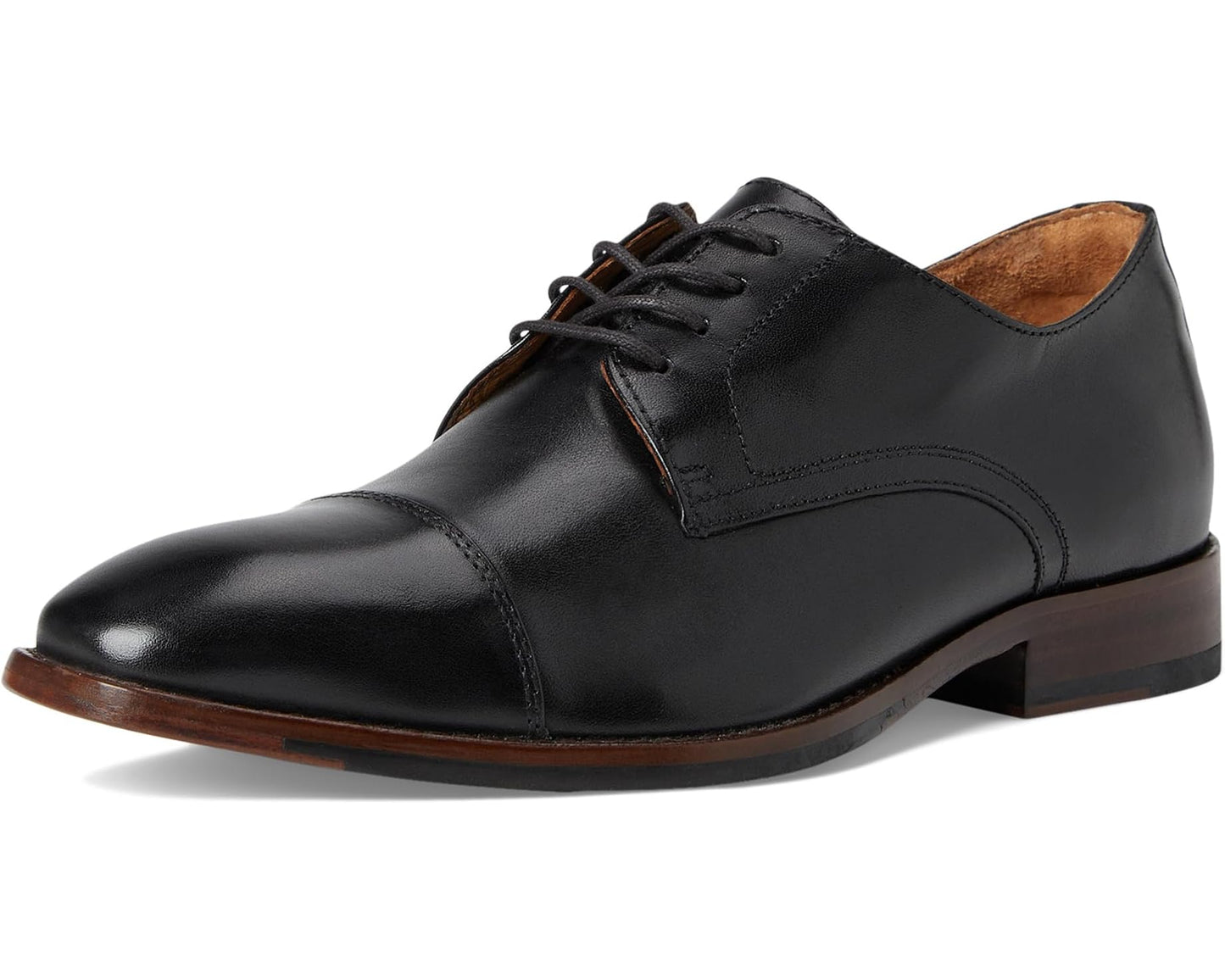 Men's Johnston & Murphy Richland Cap Toe Black Full Grain