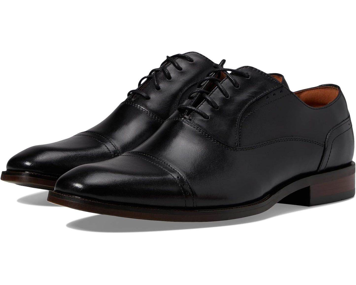 Men's Florsheim Sorrento Cap Toe Oxford Black Smooth