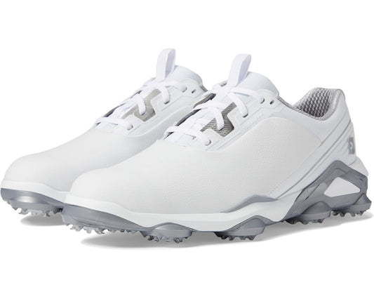 Men's FootJoy Tour Alpha Golf Shoes - Previous Season White/White/Silver