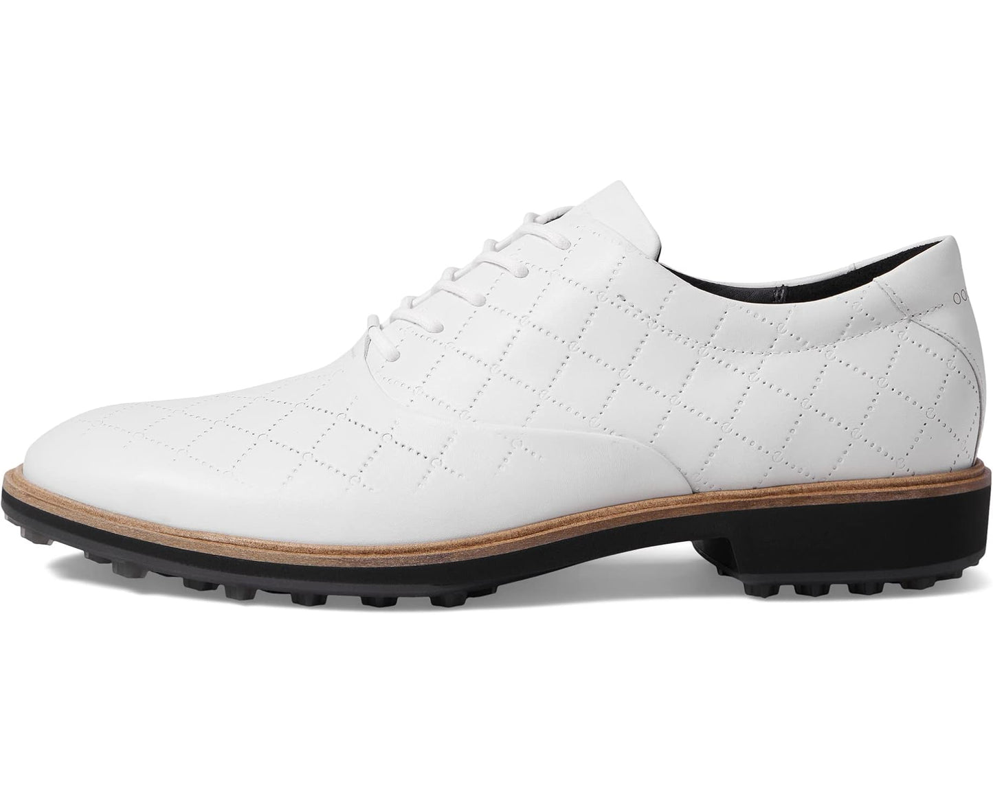 Men's ECCO Golf Classic Hybrid Hydromax Golf Shoes White Cow Leather