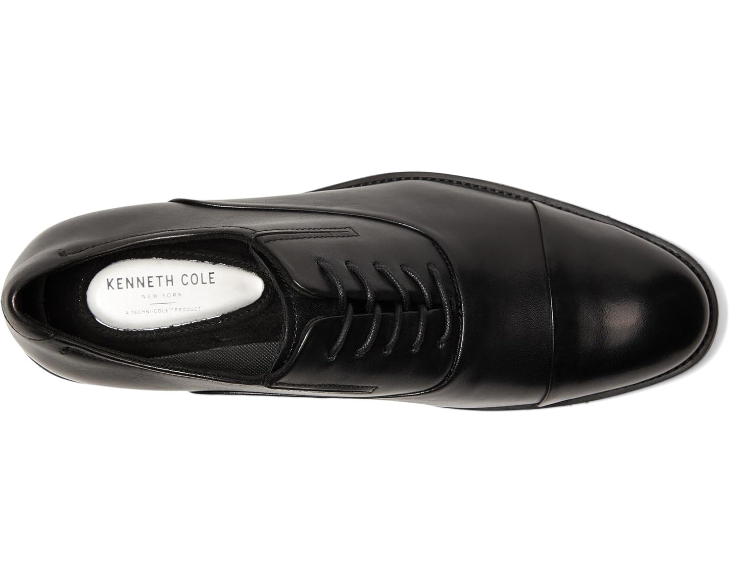 Men's Kenneth Cole Tully Cap Toe Oxford Black Leather