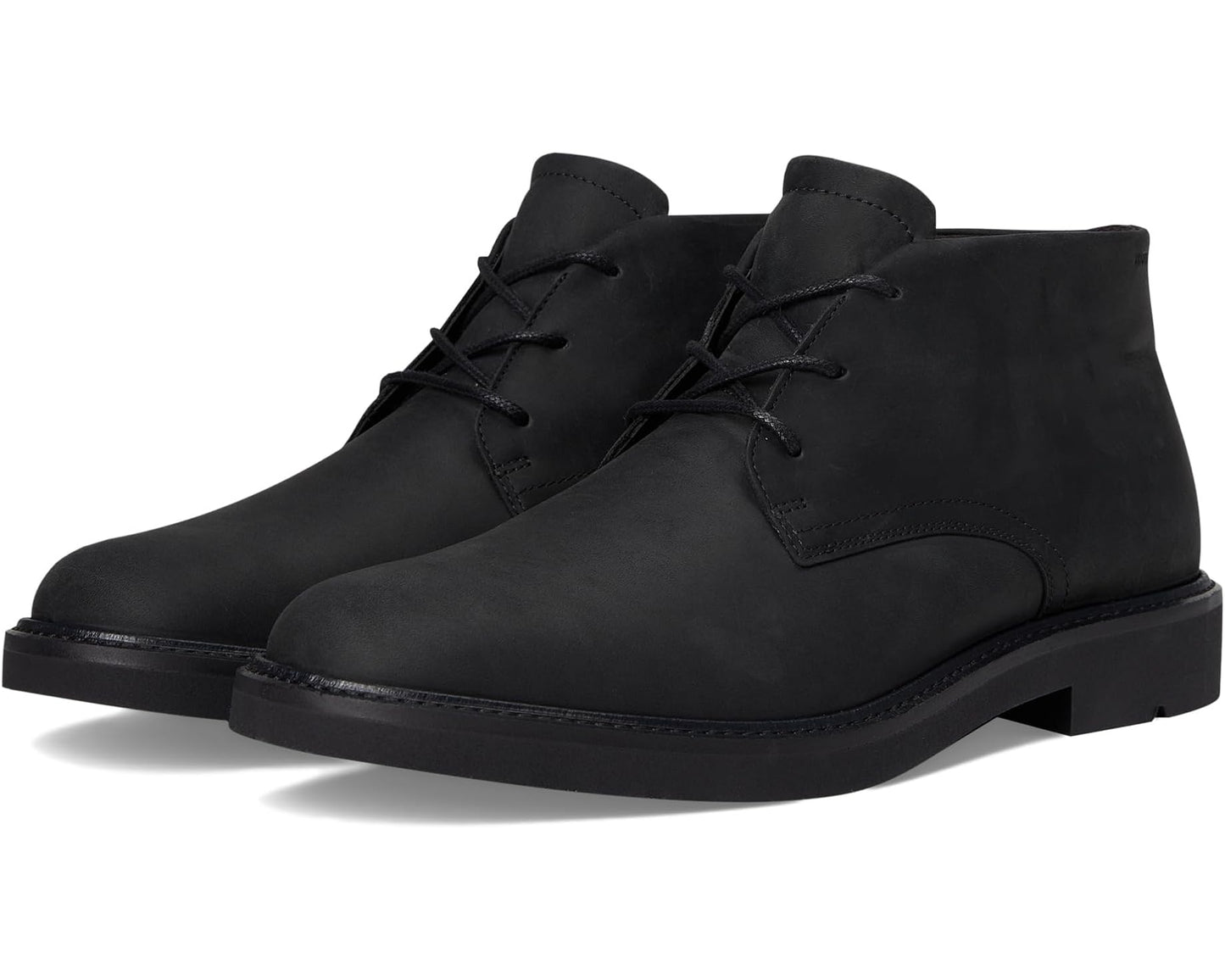 Men's ECCO London Lace Up Waterproof Chukka Boots Black Nubuck