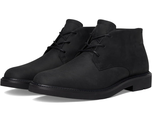 Men's ECCO London Lace Up Waterproof Chukka Boots Black Nubuck