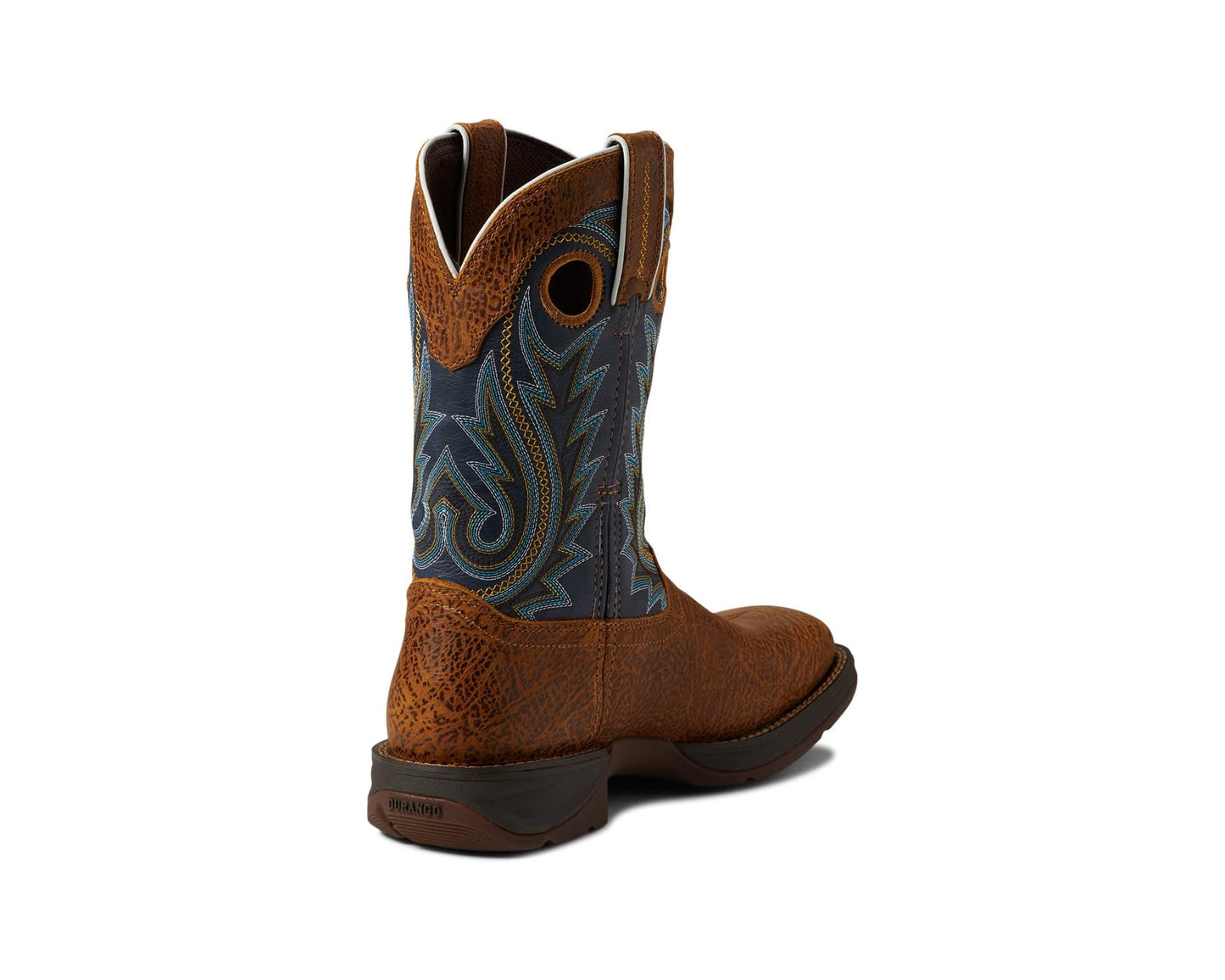 Men's Durango Rebel 11 Western Wide Toe Box Rustic Tan/Navy