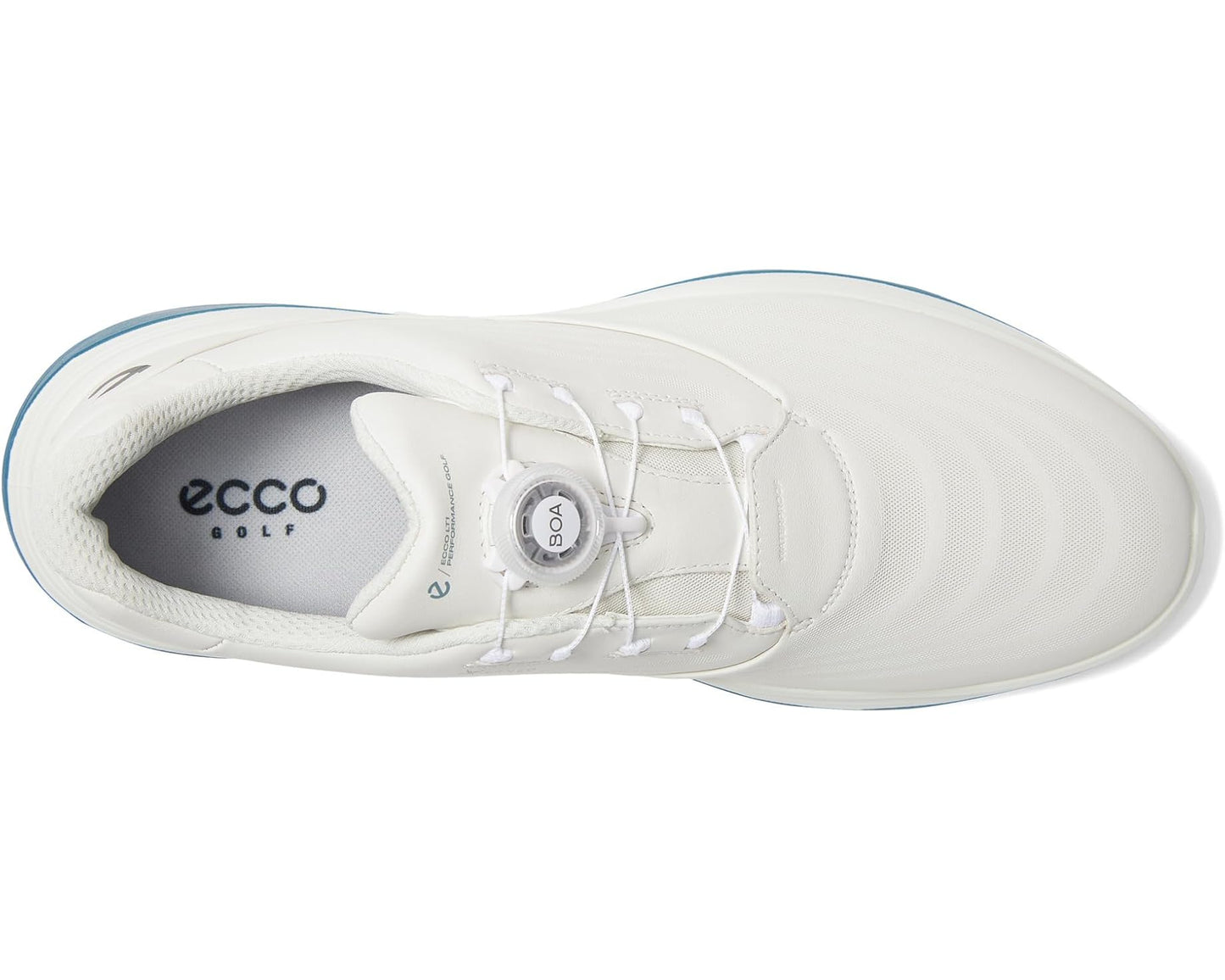 Men's ECCO Golf LT1 BOA Hybrid Waterproof Golf Shoe White/Petrol