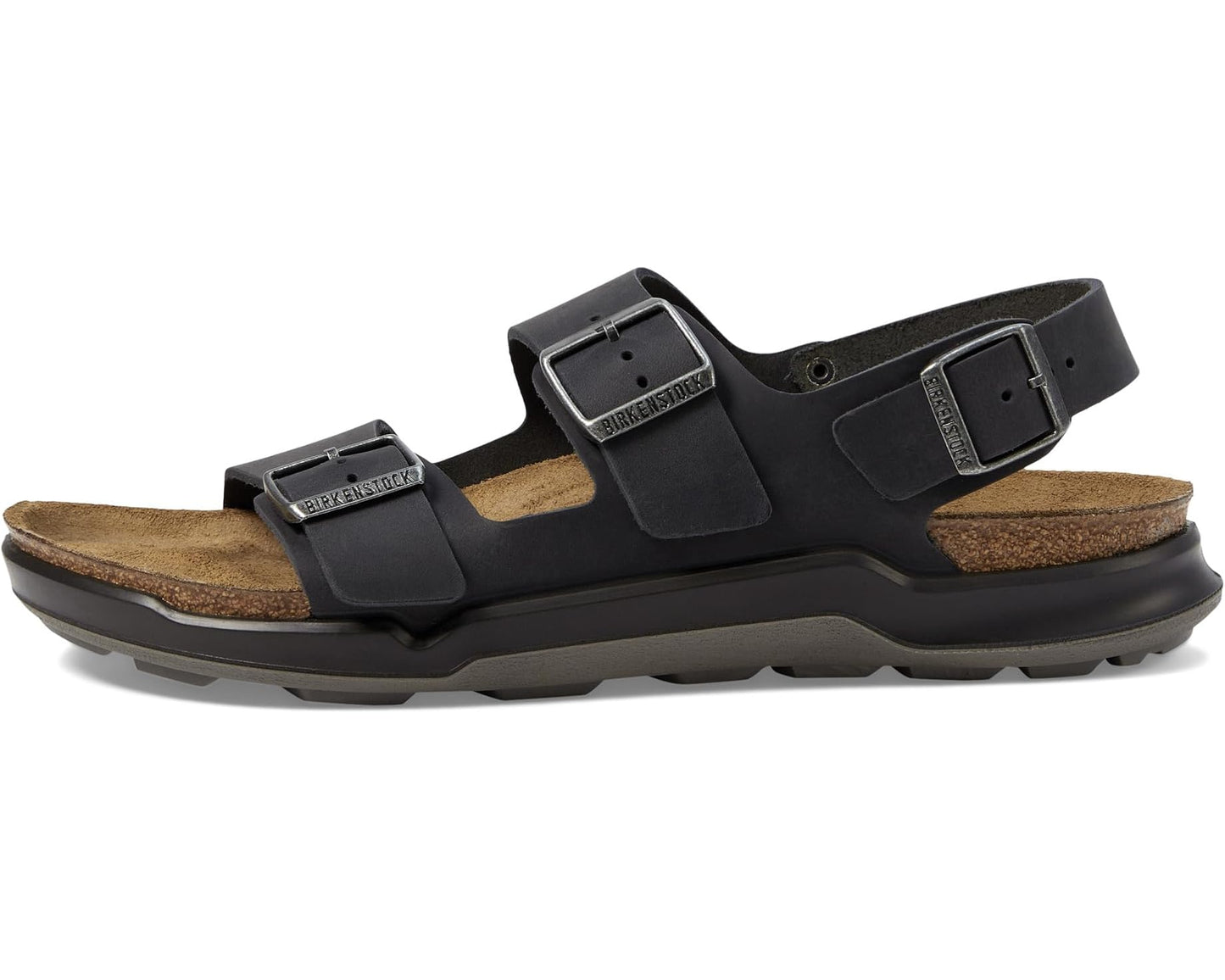 Men's Birkenstock Milano Rugged Black Oiled Leather