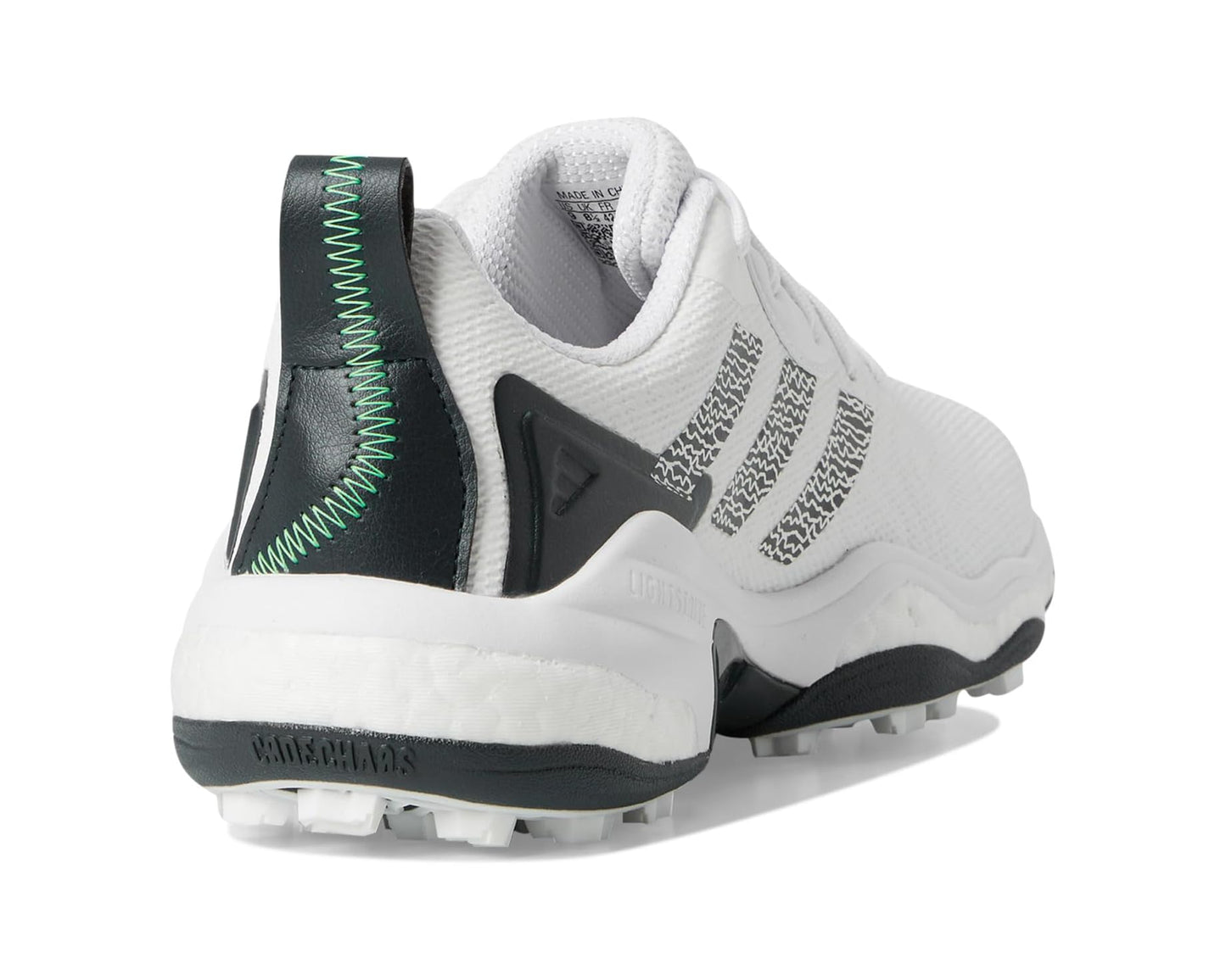 Men's adidas Golf Codechaos 25 Spikeless Golf Shoes Footwear White/Aurora Ivory/Lime Burst