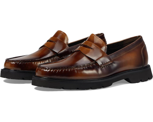 Men's Cole Haan American Classics Penny Loafers Dark Chocolate/Light Amber Brushoff/Black