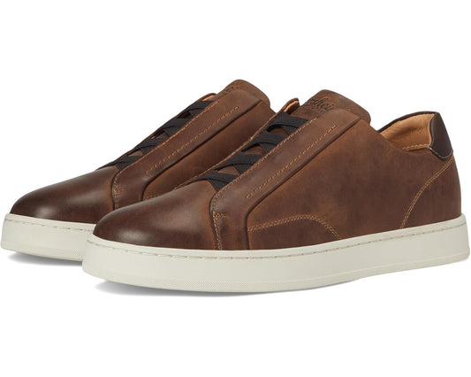 Men's Florsheim Monopoli Elastic Lace to Toe Sneakers Brown Crazy Horse