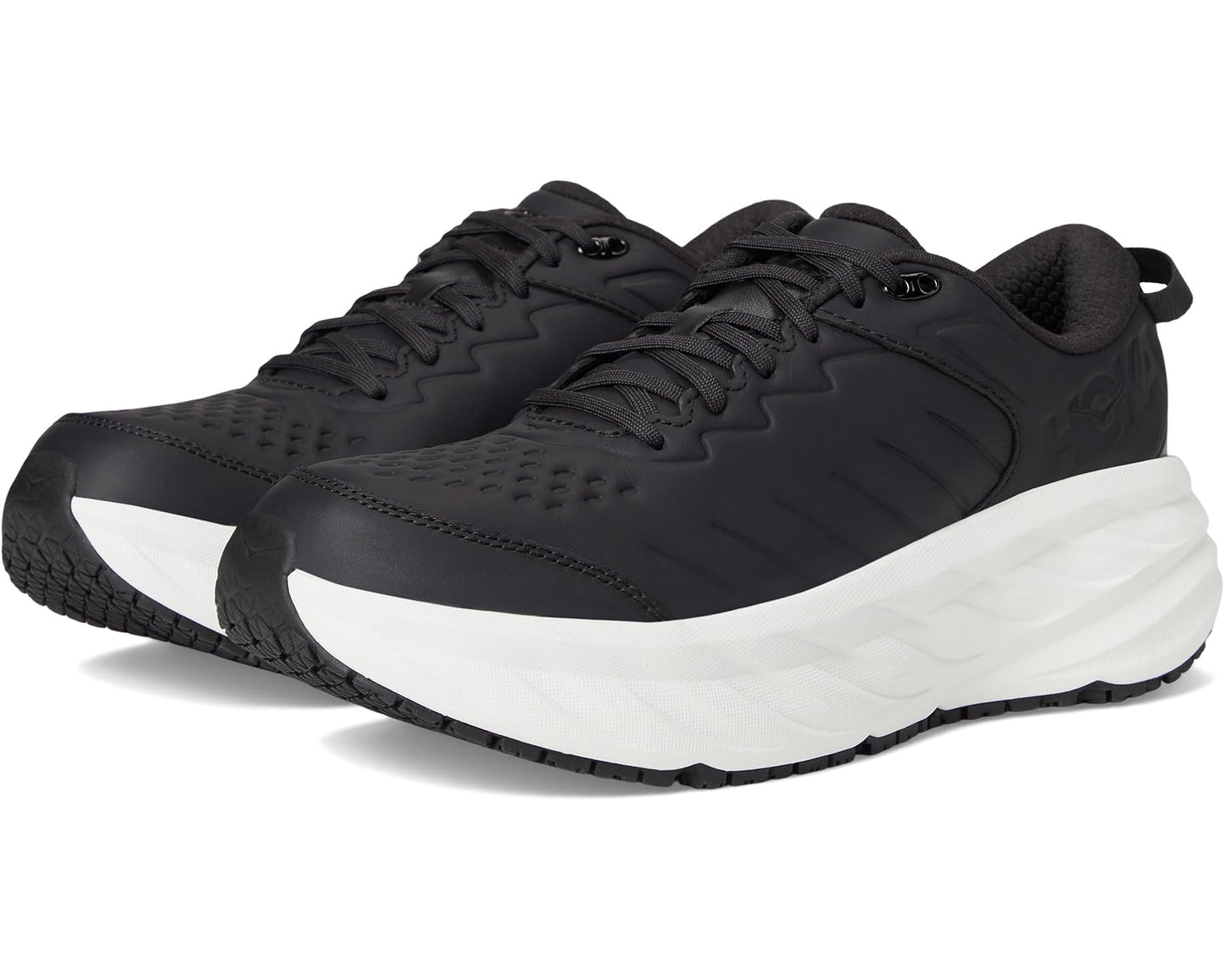 Men's Hoka Bondi Slip Resistant Carbon Black/White