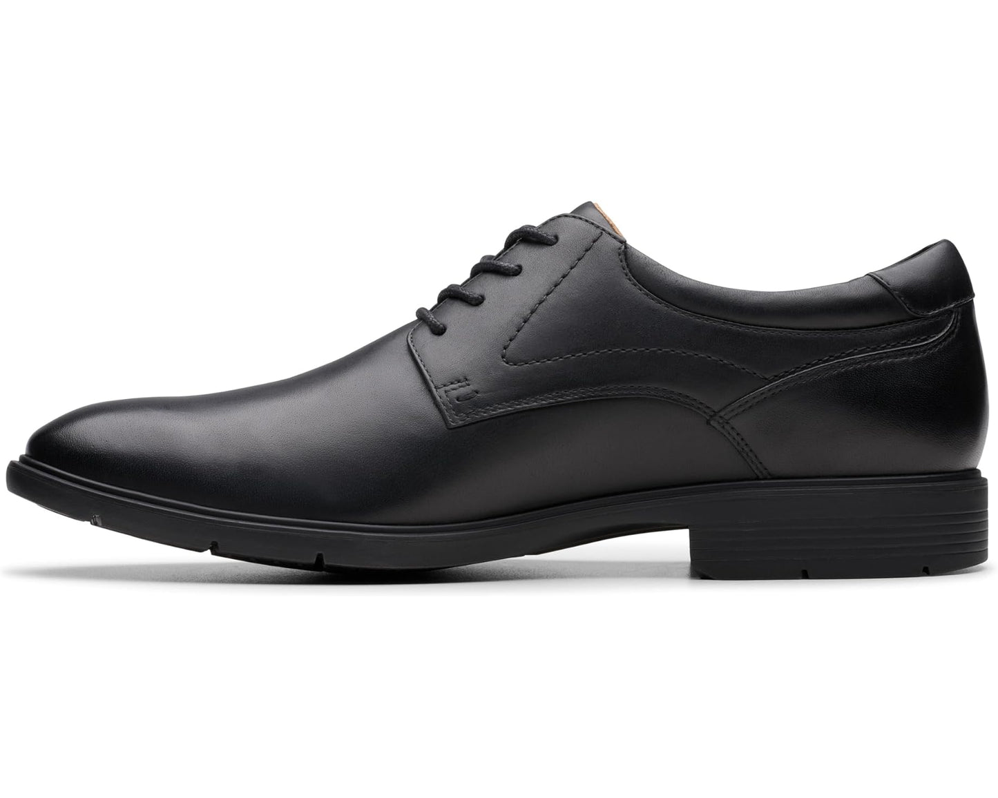 Men's Clarks Eldredge Plain Black Leather
