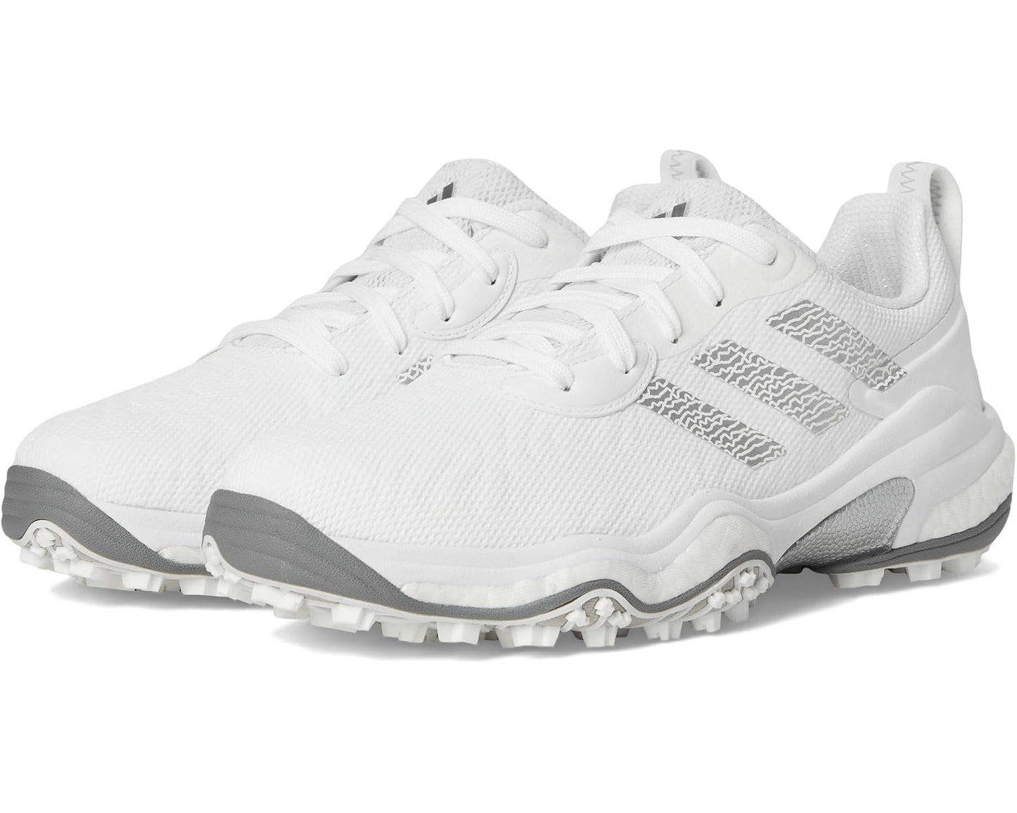 Men's adidas Golf Codechaos 25 Golf Shoes Footwear White/Silver Metallic/Grey Two