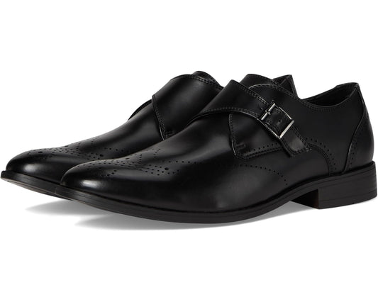 Men's Kenneth Cole Cheer Single Monk Strap Black Leather