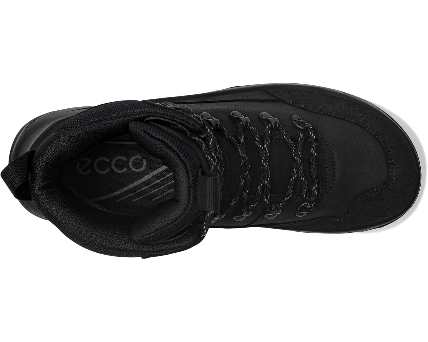 Men's ECCO Sport Offroad Waterproof High Lace-Up Hiking Boots Black Nubuck/Black Oil Nubuck
