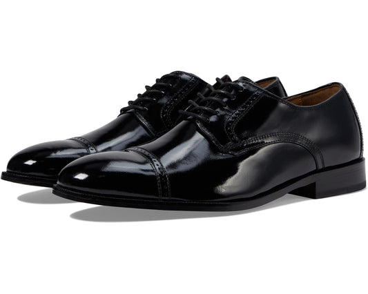 Men's Johnston & Murphy Bradford Dress Cap Toe Oxford Black Brush-Off