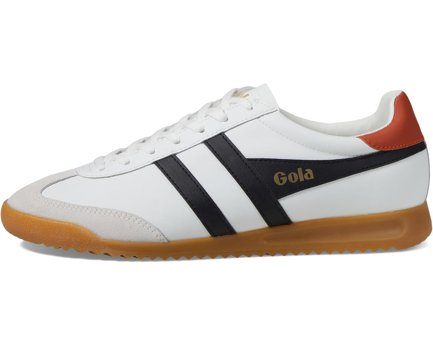 Men's Gola Torpedo Leather White/Black/Moody Orange