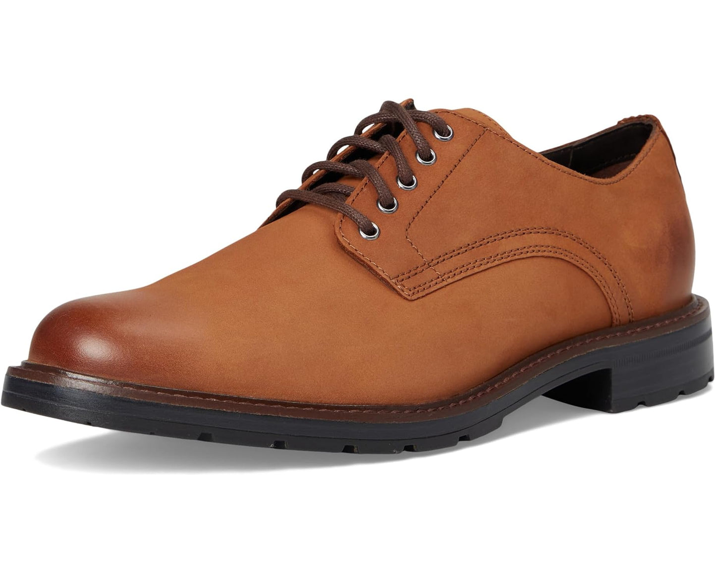 Men's Cole Haan Chamberlin Grand Plain Toe Oxfords British Tan Nubuck/Black Water Resistant