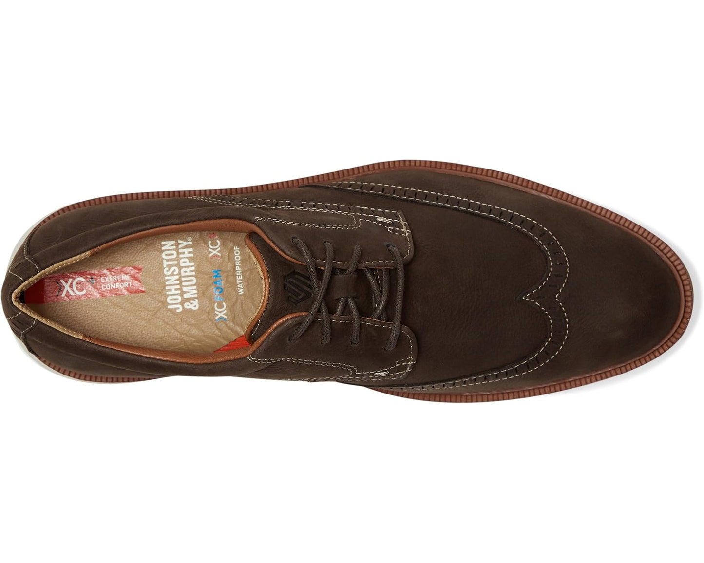 Men's Johnston & Murphy Xc Parker Wingtip Brown Waterproof Nubuck