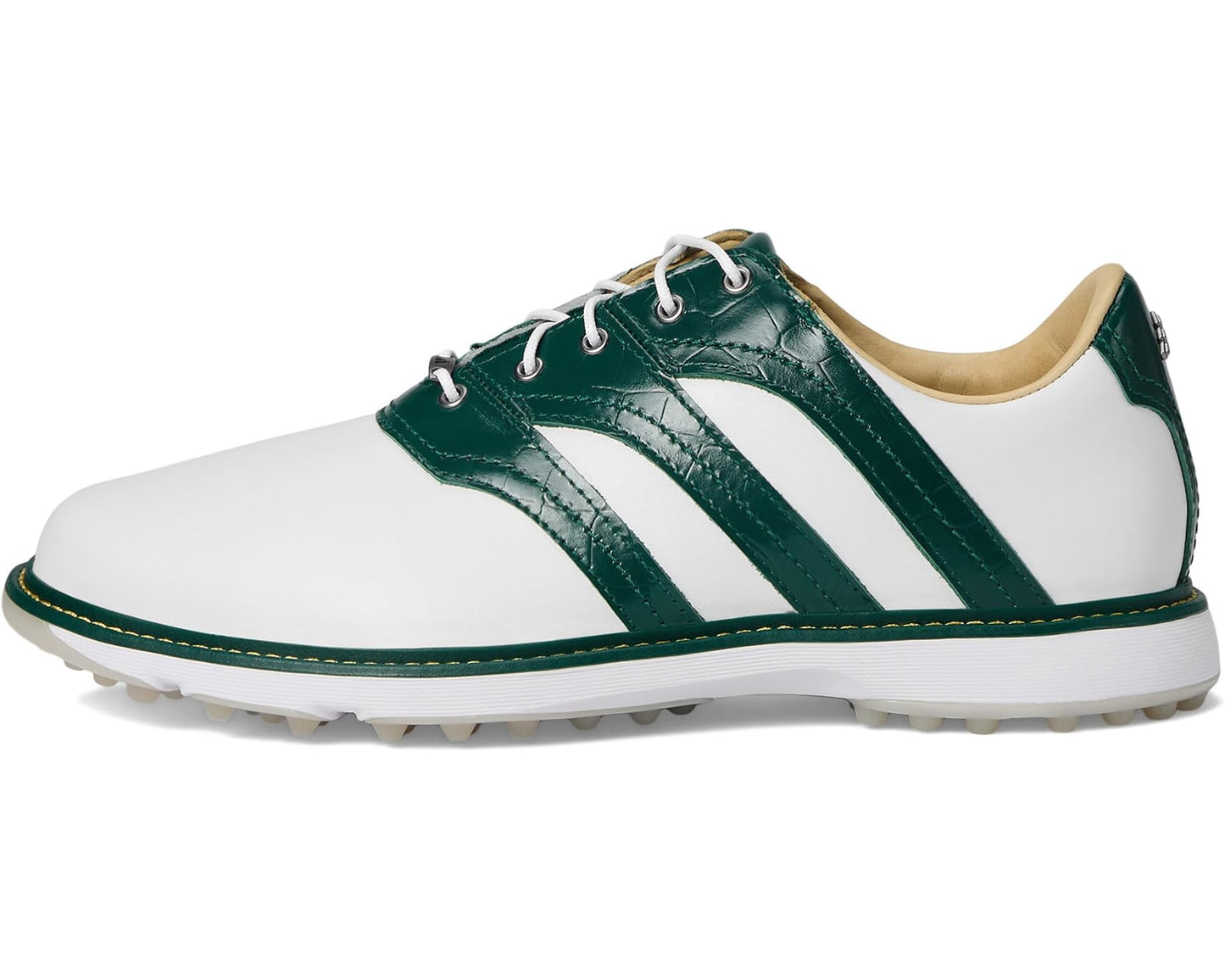 Men's adidas Golf MC Z-Traxion Spikeless Golf Shoes Footwear White/Collegiate Green/Yellow
