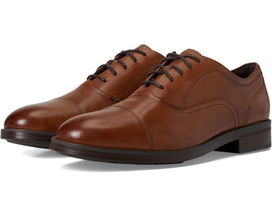 Men's Cole Haan Newmark Grand Cap Toe Oxfords British Tan/Dark Brown