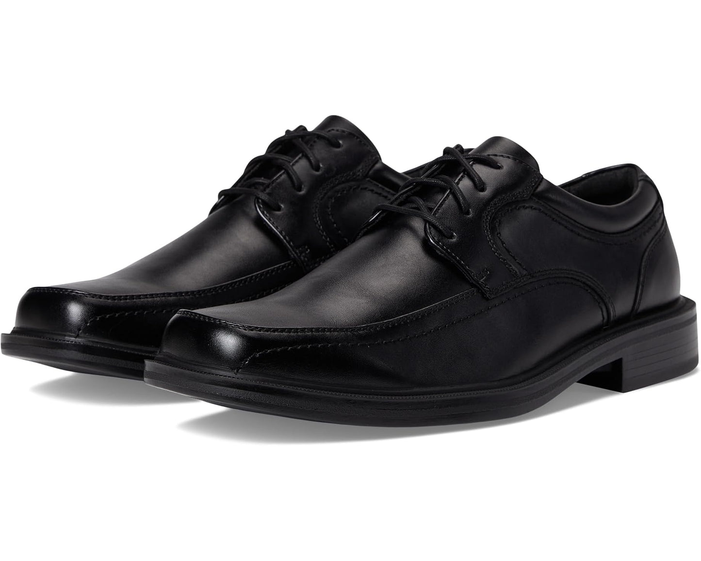 Men's Dockers Manvel Moc Toe Oxford Black Polished Full Grain