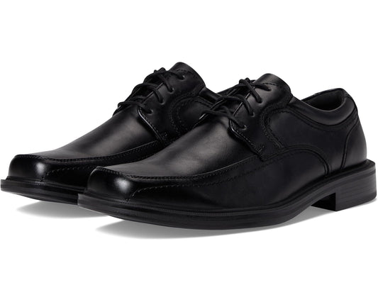 Men's Dockers Manvel Moc Toe Oxford Black Polished Full Grain
