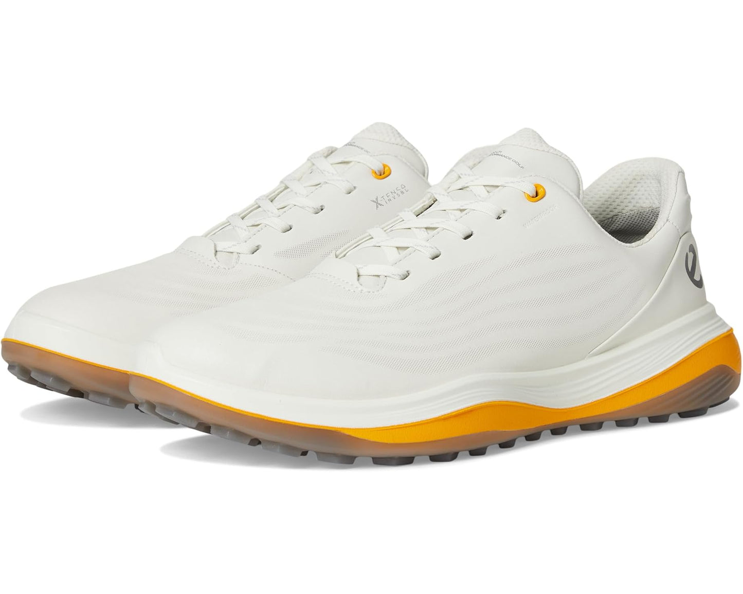 Men's ECCO Golf LT1 Hybrid Waterproof White/Sunrise