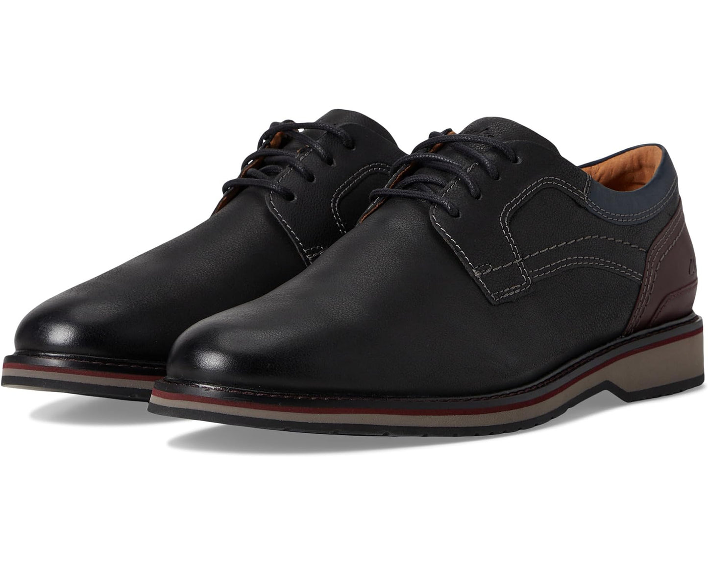 Men's Clarks Monahan Plain Black Leather