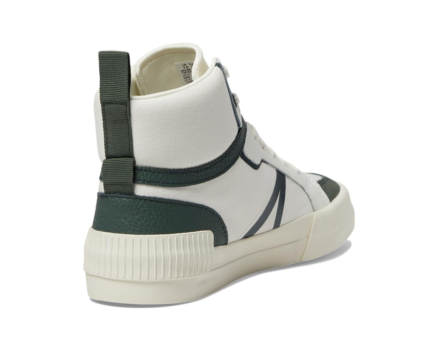 Men's Lacoste L004 Mid Sneakers Off-White/Dark Green