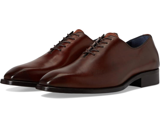 Men's Johnston & Murphy Collection Larson One-Piece Plain Toe Mahogany Italian Calfskin