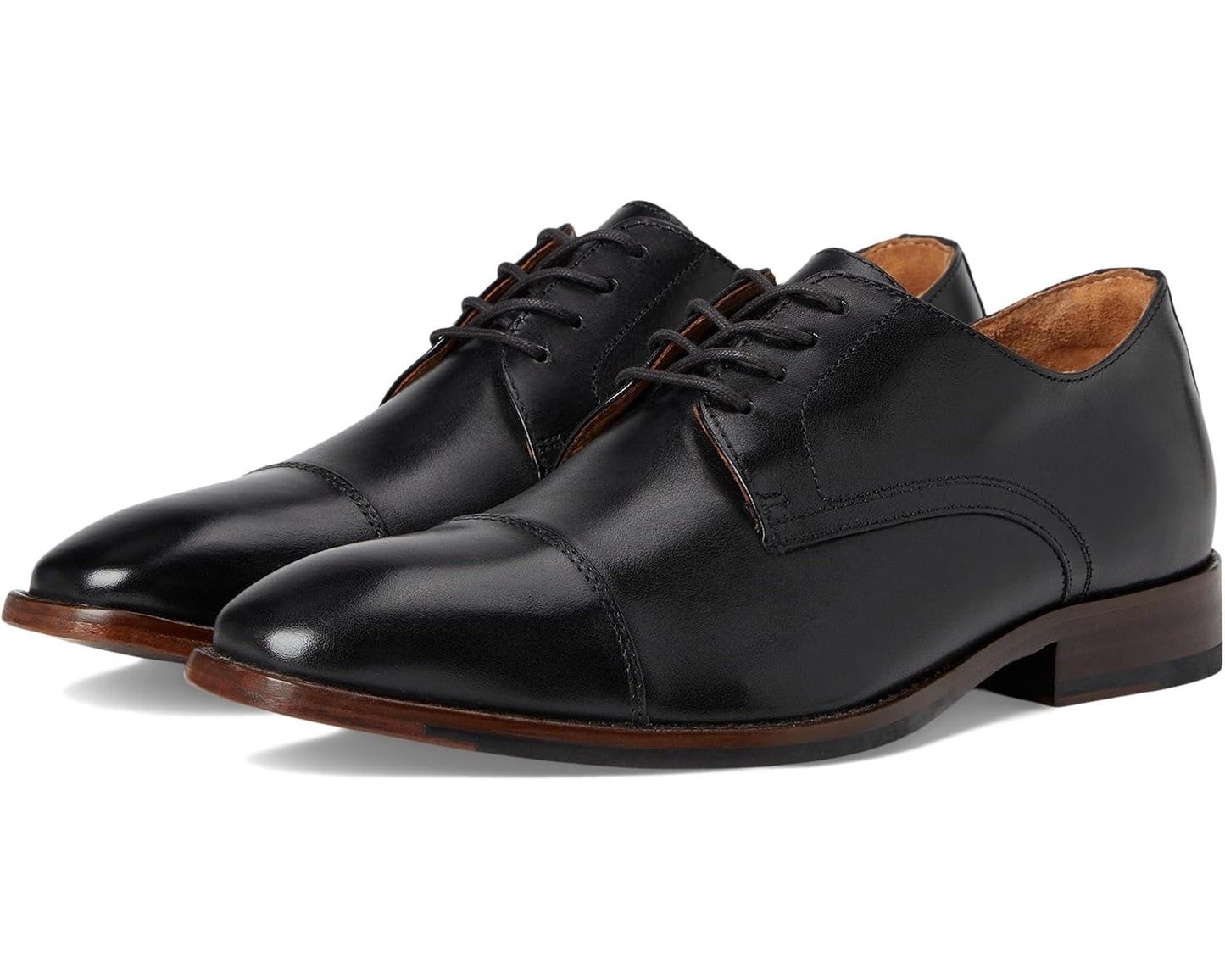 Men's Johnston & Murphy Richland Cap Toe Black Full Grain