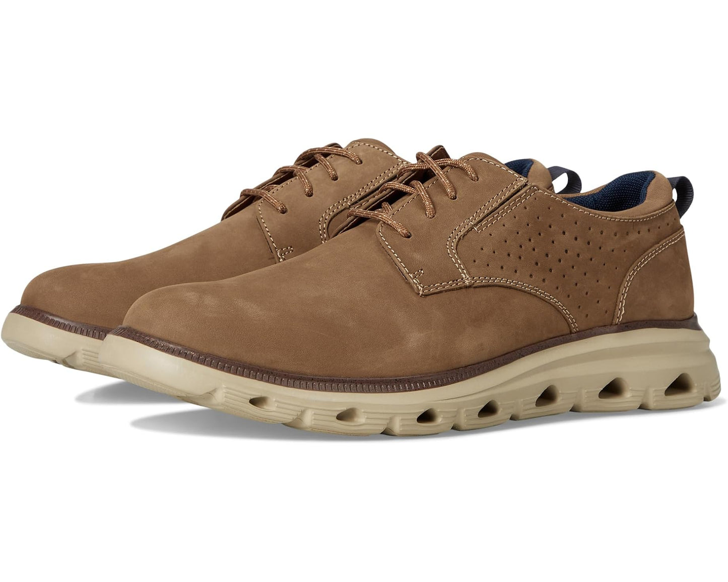 Men's Johnston & Murphy Jenkins Plain Toe Taupe Nubuck