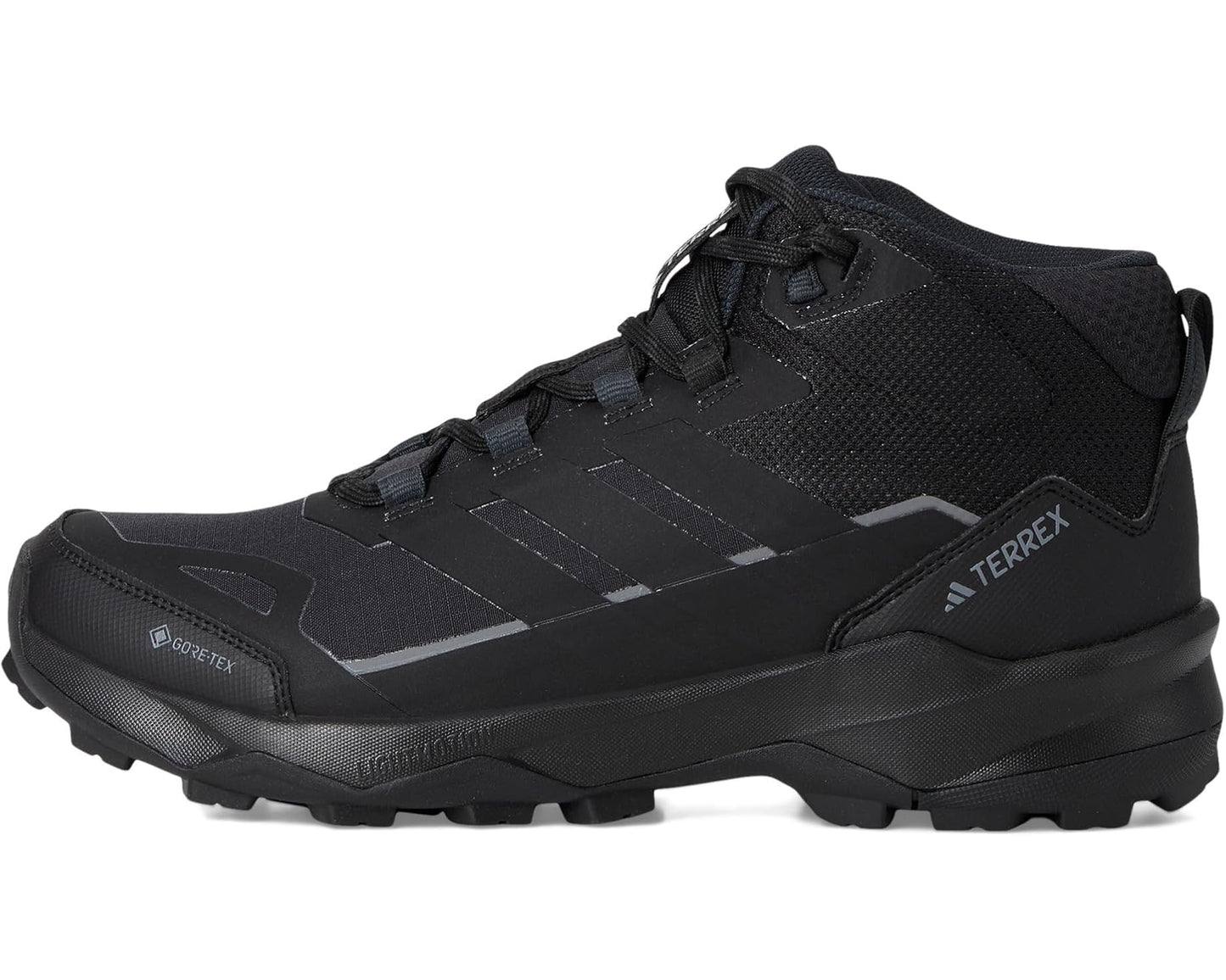 Men's adidas Outdoor Terrex Skychaser Ax5 Mid Top GORE-TEX Hiking Shoes Black/Black/Carbon