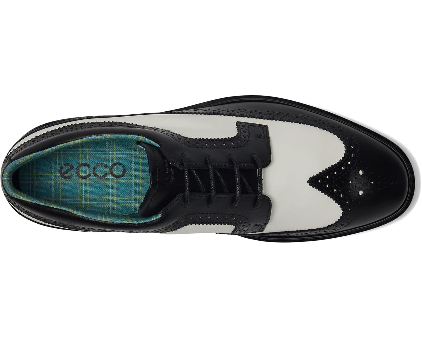 Men's ECCO Golf Classic Hybrid Wing Tip Water Resistant Black/White