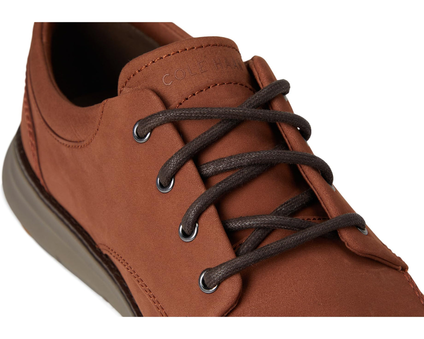 Men's Cole Haan Grand Remix Apron Toe Oxfords Sequoia Nubuck/Dark Chocolate/Truffle