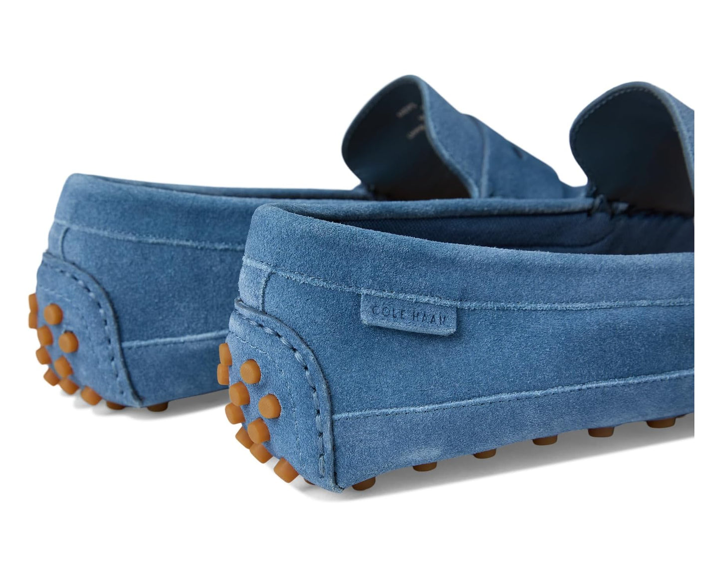 Men's Cole Haan Davies Grand Penny Driving Loafers China Blue Suede/Gum