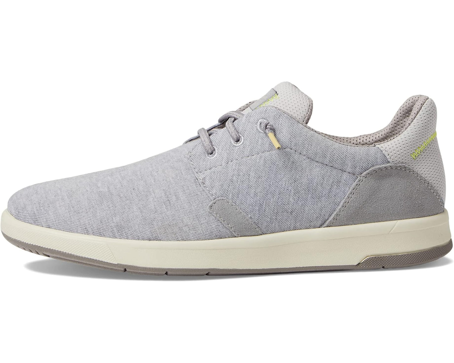 Men's Florsheim Crossover Canvas Elastic Lace Slip-On Sneaker Light Gray Canvas