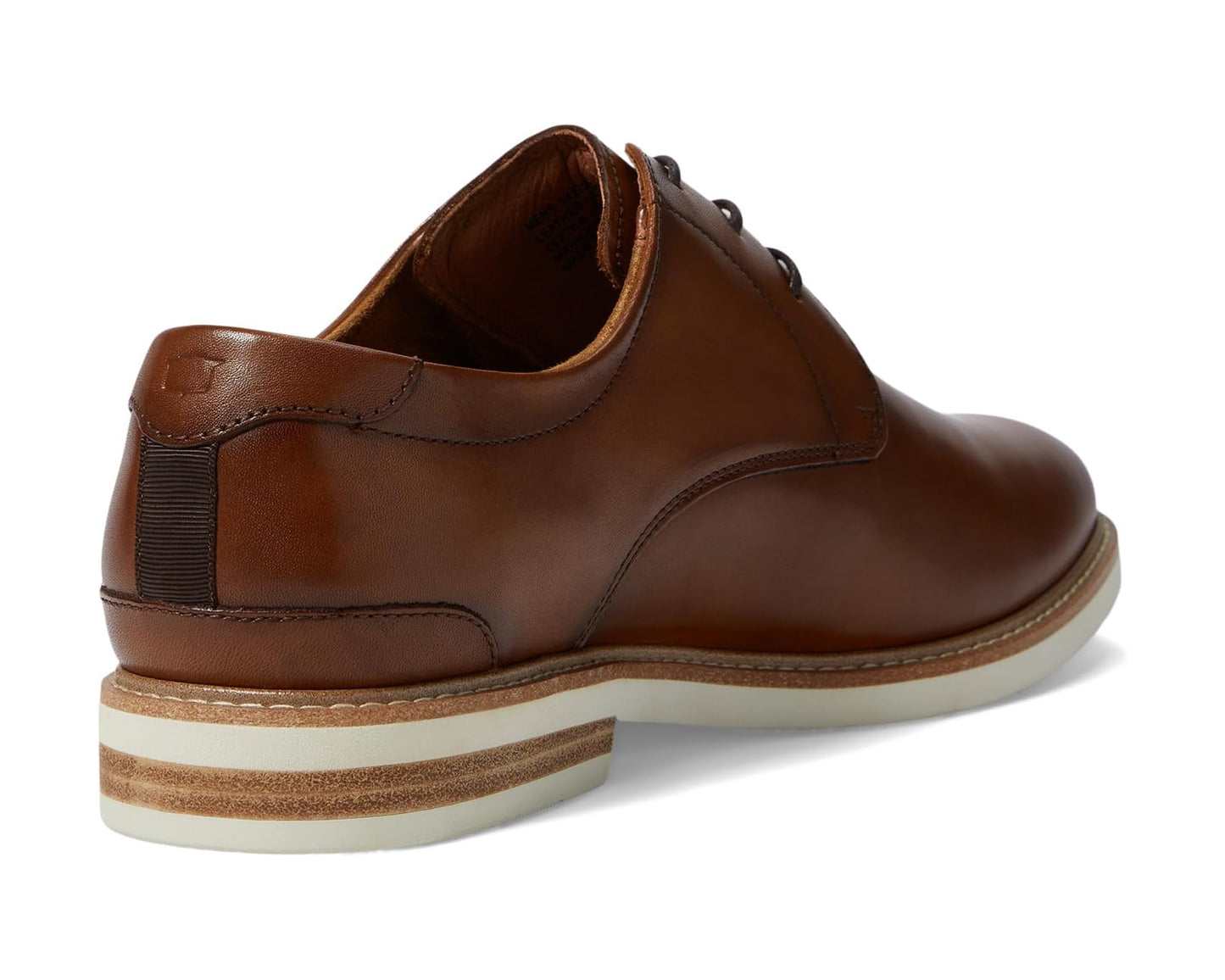 Men's Florsheim Highland Plain Toe Oxford Cognac Smooth/White Sole