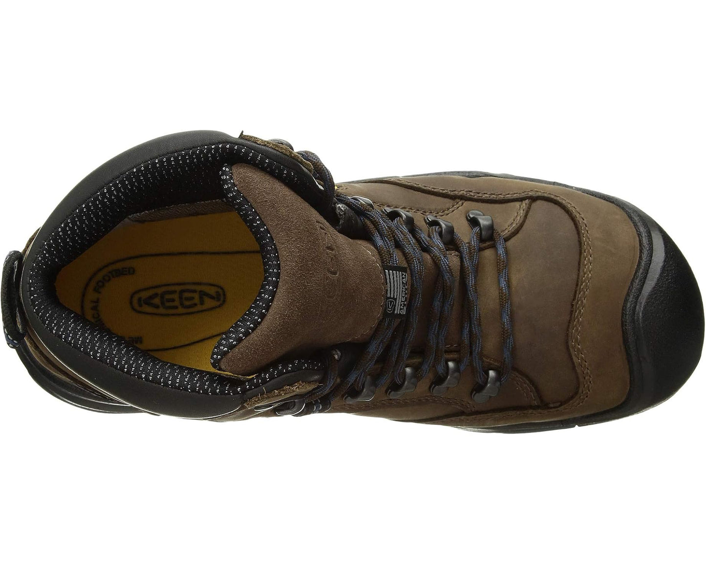 Men's KEEN Utility Braddock Mid AL Waterproof (Steel Toe) Bison/Ensign Blue