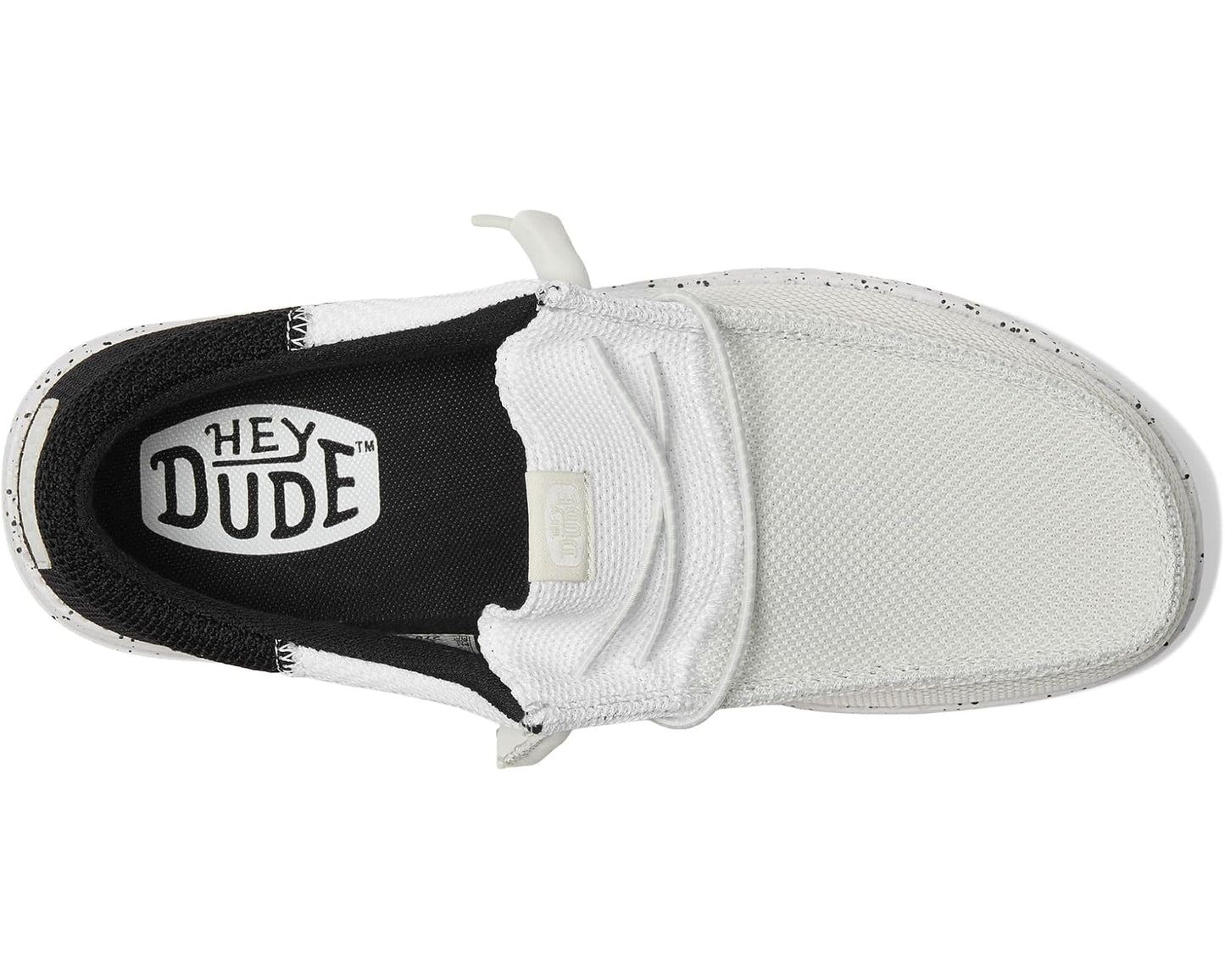 Men's Hey Dude Wally Tri Varsity Mesh White/Black
