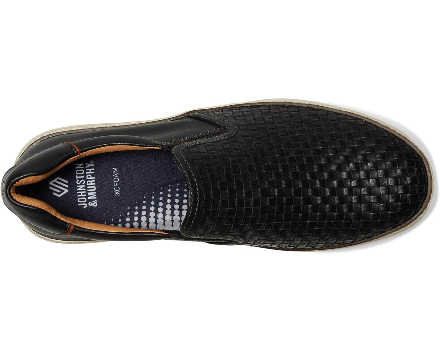 Men's Johnston & Murphy Mcguffey 2 Woven Slip-On Black Woven Full Grain