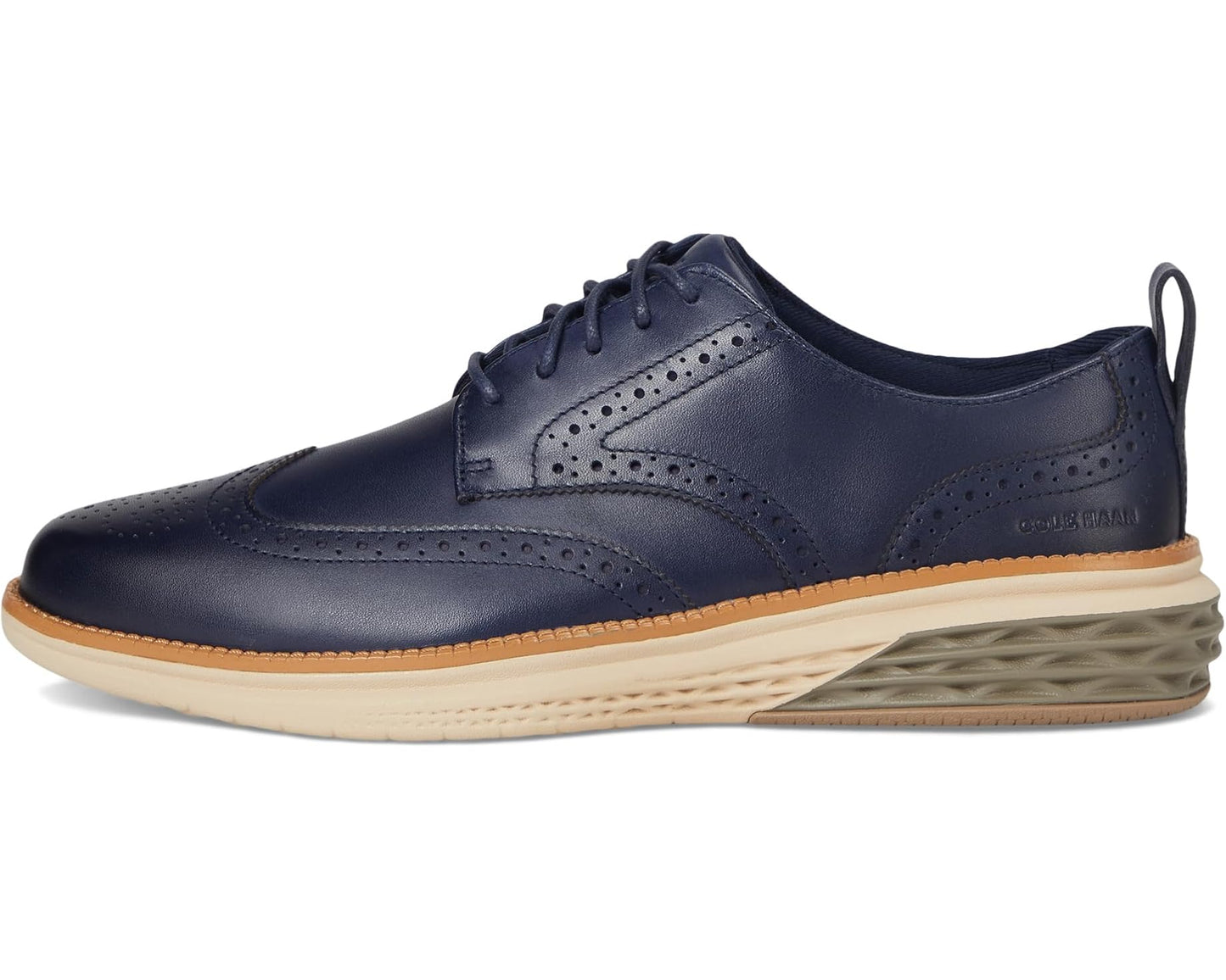 Men's Cole Haan Grand Hurrion Wing Tip Oxford Midnight Moon/Irish Coffee/Oat