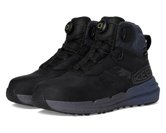 Men's KEEN Utility Snapline RF Waterproof Boot (Carbon-Fiber Toe) Vintage Indigo/Black