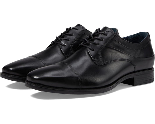 Men's Johnston & Murphy Gibbons Cap Toe Black Full Grain