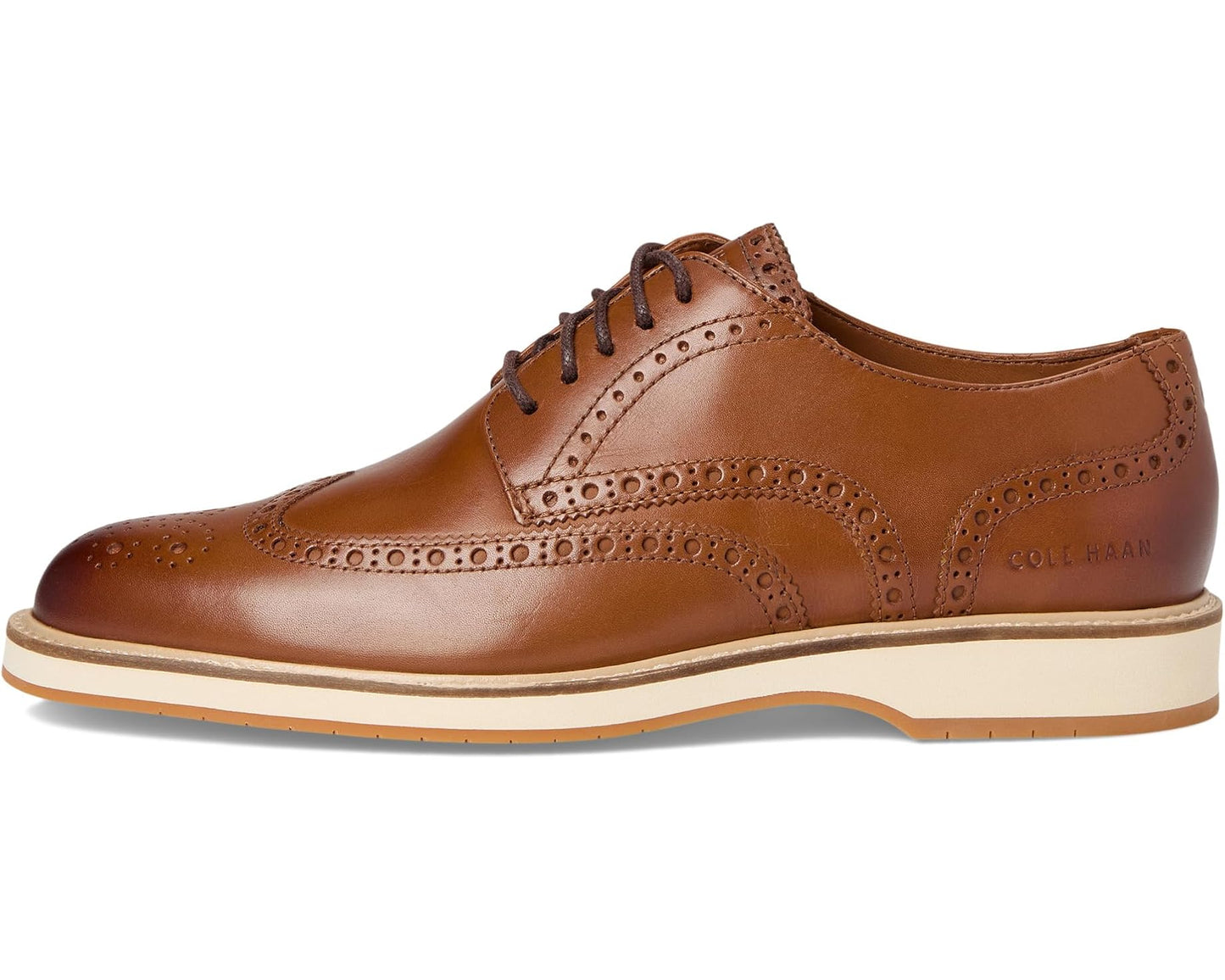 Men's Cole Haan Morse Grand Wingtip Oxfords British Tan/Ivory/Gum