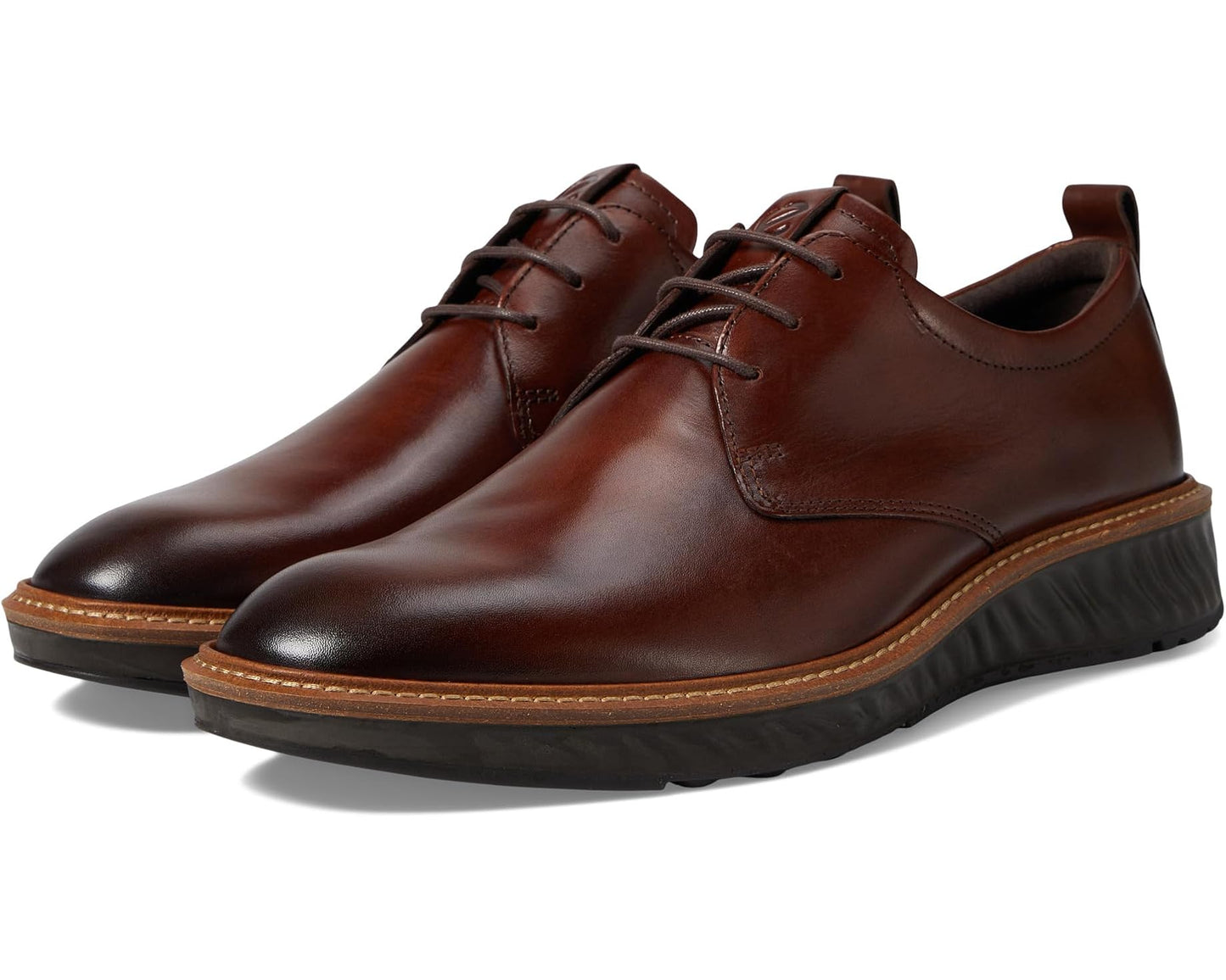 Men's ECCO ST1 Hybrid Plain Toe Tie Cognac